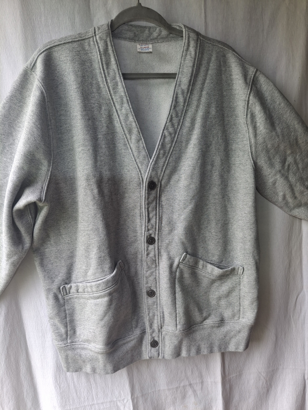 J. Crew Men’s Light Gray Button-Up Cardigan